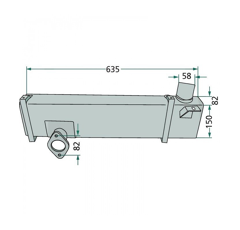 Silencieux d'échappement pour tracteur CLAAS 7700003367 adaptable