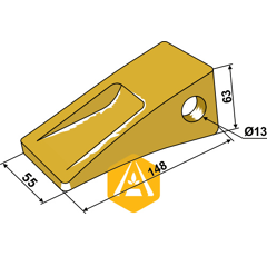 Bec d'usure pour chargeur CATERPILLAR 1U3202 adaptable - Blacksteel©