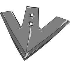 Gänsefußschar, 420 mm 10142045 Kverneland Nachbau