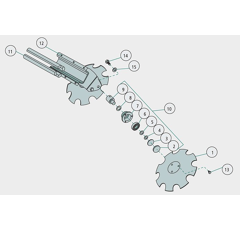 Disque étoile ∅520x8 pour déchaumeur HORSCH 311080 adaptable