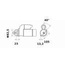 Anlasser IS 1442 / 12V 3,20KW Z11 Mahle-Iskra-Letrika 11 Zähne
