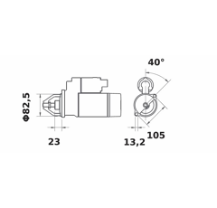 Anlasser IS 1442 / 12V 3,20KW Z11 Mahle-Iskra-Letrika 11 Zähne