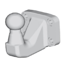 Kugelflansch Kugel 50,Flanschmaß 83x56 mm, Schwarz ROKK390