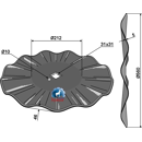 Disque de coupe pour rouleau KONGSKILDE 7202302004 adaptable - BlackSteel©