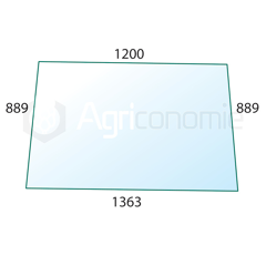 Pare-brise pour machine agricole CASE IH 3224813R1 adaptable
