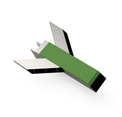 Sabot de décompacteur avec ailerons court, plaquettes carbure et rechargement RAZOL AVR004823 adaptable