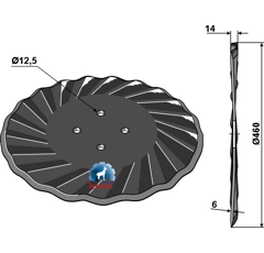 Coutre Turbo 460 x 6 mm adaptable