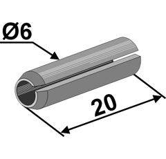 Goupille de serrage Ø 6 x 20 mm adaptable