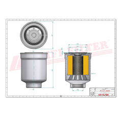 Filtre à gasoil adaptable HIFI FILTER SN40539V
