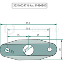 Klingenführung Mähdrescher DEUTZ-FAHR 16024716 - 06242175 - Nachbau