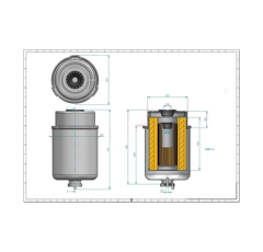 Filtre à gasoil adaptable HIFI FILTER SN70270