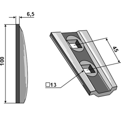 Soc pour cultivateur RABE 63313801 adaptable