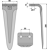 Dent pour herse rotative MORRA 9112620000M adaptable 