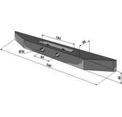 Rejas para dientes subsoladores 580 mm adaptable