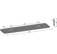 Lame 480 mm pour rouleau AMAZONE adaptable - BlackSteel©