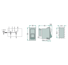 Interrupteur à bascule pour tracteur FENDT X830241016000 adaptable