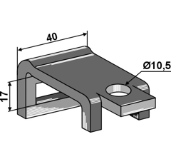 Halter für Zinken 17 mm Nachbau  