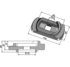 Support de ressort LEMKEN 4278170 adaptable - BlackSteel©
