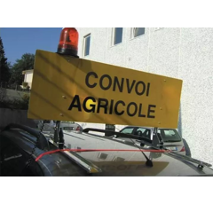 Magnet-Warntafel CONVOI AGRICOLE - frz. Baureihe + Gurt