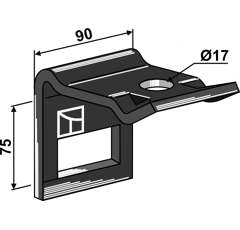 Halter für Zinken 65x16