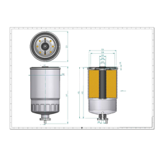 Filtre à gasoil adaptable HIFI FILTER SN70103