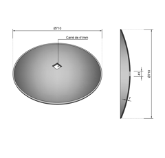 Eggenscheibe glatt ø710mmx7mm.