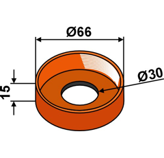 Couvercle de protection Ø 66 mm pour cultivateur adaptable