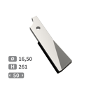 Cuchilla rotocultivador derecha carburo, fijación 1 agujero KUHN HUARD 52325400 adaptable