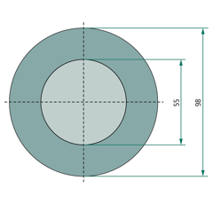 Catadioptre rond rouge - HELLA