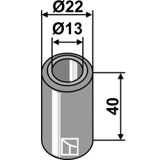 Entretoise 40x13 pour broyeur DOPPSTADT adaptable - Blacksteel©