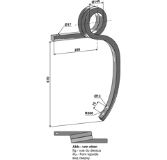 Schwergrubberstiel, gedreht - links 101304651 Amazone / BBG Nachbau