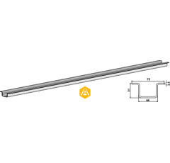 Kettenführungsschiene für Streuer KRONE 015 667 0 Nachbau  