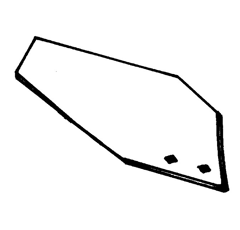 Streichblech Vorschälerrechts 19172 G&B Nachbau