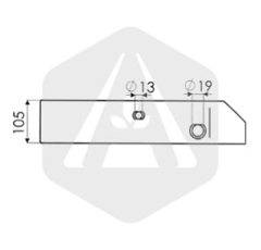 Contre-sep charrue KVERNELAND droite 63603 adaptable