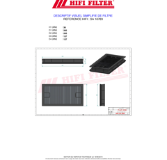 Filtre à air sécurité adaptable HIFI FILTER SA16783