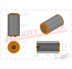 Filtre à air primaire adaptable HIFI FILTER SA17308