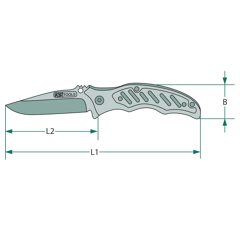 Couteau pliable 193 mm - KS TOOLS