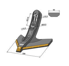 Gänsefußschar 220mm - Hartmetall - Köckerling - 101.EXT-1145
