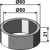 Anneau traité Ø 60 x 50 x 21 mm adaptable