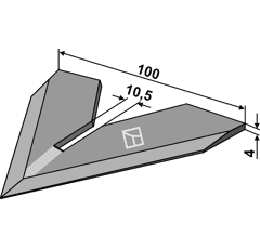 Hackschar 100mm - 405710 | Steketee - Nachbau