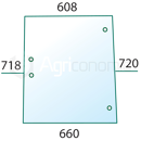 Vitre latérale pour machines agricoles SAME 0.9231.214.0 adaptable
