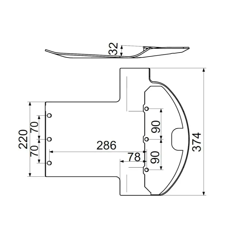 Patin d'usure demi-lune pour faucheuse POTTINGER 397602430 origine
