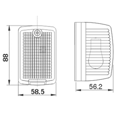 Feu clignotant gauche pour télescopique MERLO 0008208021 adaptable