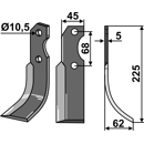 Fräsmesser Rechts 225 x 45 Barbieri Nachbau