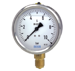 Manomètre linéaire Ø 63 mm - fixation périphérique - 0 - 2,5 bars