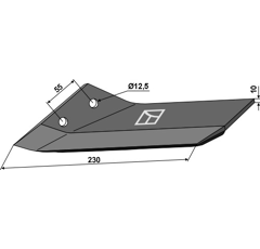 Aileron gauche pour LEMKEN 3374463 adaptable - BlackSteel©