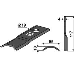 Couteau pour faucheuse KRONE 1398000 adaptable- BlackSteel©