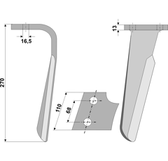 Kreiseleggenzinken - rechts RH38DER Kuhn Nachbau