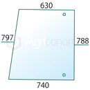 Vitre latérale réversiblee pour tracteur CLAAS 7700669194 adaptable