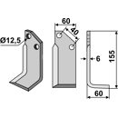 Fräsmesser Rechts 155 x 40 Breviglieri Nachbau